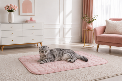 Summer Cooling Mat — Self-Cooling Breathable Ice Pad Pink